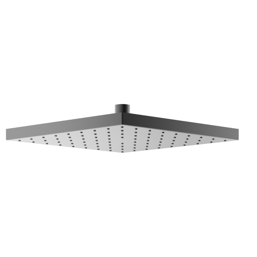 Product Cut out image of the Keuco Brushed Black Chrome Square Shower Head 56080 130100